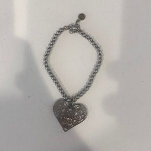 Silver bracelet with heart